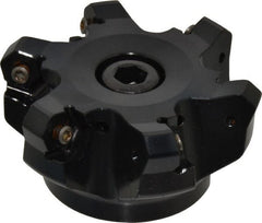 Kennametal - 3" Cut Diam, 1" Arbor Hole, 4.51mm Max Depth of Cut, 45° Indexable Chamfer & Angle Face Mill - 6 Inserts, HNGJ 535-GD Insert, Right Hand Cut, 6 Flutes, Through Coolant, Series KSHR - Exact Tooling