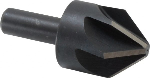 Keo - 1-1/4" Head Diam, 1/2" Shank Diam, 6 Flute 82° High Speed Steel Countersink - Exact Tooling