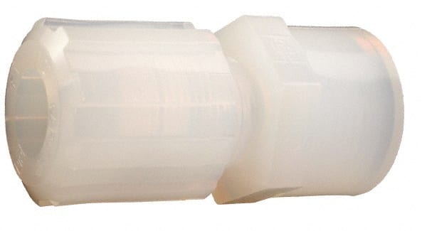 Parker - 1/4" Tube OD, PFA PTFE Plastic Compression Tube Female Straight Adapter - 1/4 NPT Pipe, 300°F Max, Plastic Grip - Exact Tooling