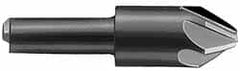 Hertel - 7/8" Head Diam, 1/2" Shank Diam, 6 Flute 100° High Speed Steel Countersink - Exact Tooling