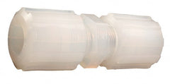 Parker - 3/8" Tube OD, PFA PVDF Plastic Compression Tube Union - 212°F Max, Plastic Grip - Exact Tooling