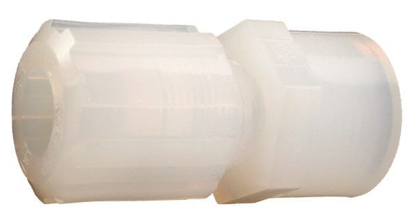 Parker - 1/4" Tube OD, PFA PTFE Plastic Compression Tube Female Straight Adapter - 3/8 NPT Pipe, 300°F Max, Plastic Grip - Exact Tooling