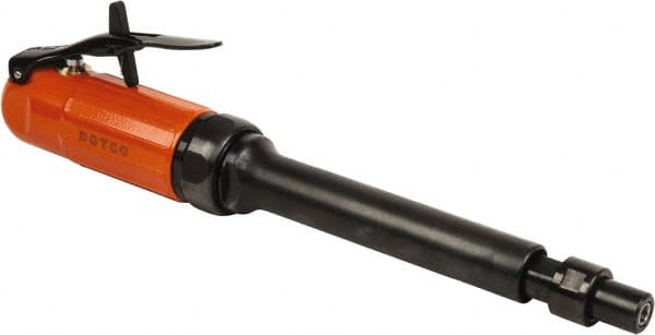Dotco - 1/4" Collet, Straight Handle, Air Extended Length Die Grinder - 28,000 RPM, Front Exhaust, 16 CFM, 0.3 hp, 90 psi, 1/4" Inlet - Exact Tooling