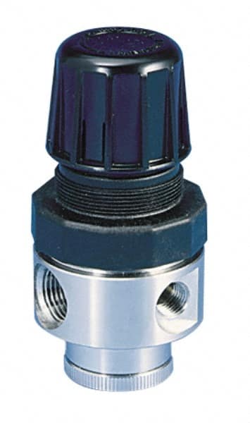 Parker - 1/2 NPT Port, 80 CFM, Stainless Steel Standard Regulator - 0 to 250 psi Range, 300 Max psi Supply Pressure, 1/4" Gauge Port Thread, 2.43" Wide x 4.97" High - Exact Tooling