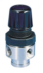 Parker - 1/2 NPT Port, 80 CFM, Stainless Steel Standard Regulator - 0 to 250 psi Range, 300 Max psi Supply Pressure, 1/4" Gauge Port Thread, 2.43" Wide x 4.97" High - Exact Tooling