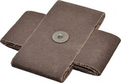 Made in USA - 60 Grit, Medium Grade, Aluminum Oxide Cross Pad - 4" Long x 2" Wide x 2" Thick, Cloth Backed, X Backing Weight, 10 Ply, 12,000 Max RPM - Exact Tooling