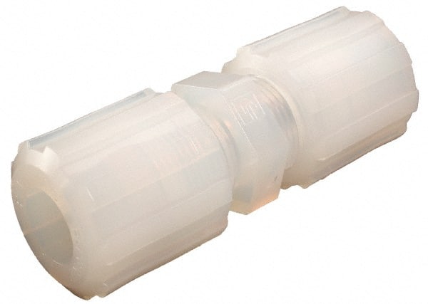 Parker - 1/8" Tube OD, PFA PTFE Plastic Compression Tube Union - 325°F Max, Plastic Grip - Exact Tooling