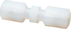 Parker - 1/4" Tube OD, PFA PTFE Plastic Compression Tube Union - 325°F Max, Plastic Grip - Exact Tooling
