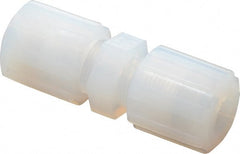 Parker - 3/8" Tube OD, PFA PTFE Plastic Compression Tube Union - 325°F Max, Plastic Grip - Exact Tooling