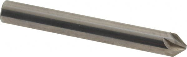 Made in USA - 1/4" Head Diam, 1/4" Shank Diam, 6 Flute 82° Solid Carbide Countersink - Exact Tooling