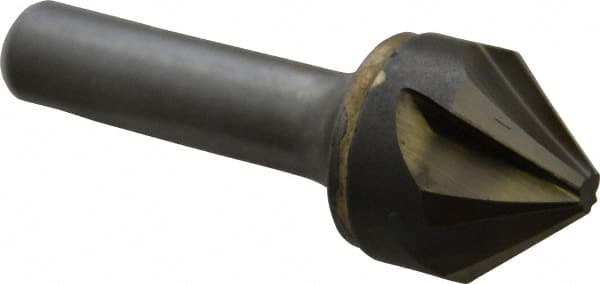 Made in USA - 1" Head Diam, 1/2" Shank Diam, 6 Flute 82° Solid Carbide Countersink - Exact Tooling