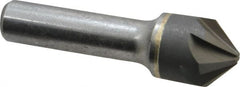 Made in USA - 3/4" Head Diam, 1/2" Shank Diam, 6 Flute 90° Solid Carbide Countersink - Exact Tooling