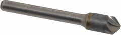 Made in USA - 3/8" Head Diam, 1/4" Shank Diam, 6 Flute 100° Solid Carbide Countersink - Exact Tooling