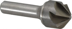 Made in USA - 1" Head Diam, 1/2" Shank Diam, 6 Flute 100° Solid Carbide Countersink - Exact Tooling