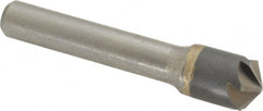Made in USA - 1/2" Head Diam, 3/8" Shank Diam, 6 Flute 120° Solid Carbide Countersink - Exact Tooling