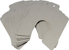 Made in USA - 10 Piece, 4 Inch Long x 4 Inch Wide x 0.025 Inch Thick, Slotted Shim Stock - Stainless Steel, 1-1/4 Inch Wide Slot - Exact Tooling