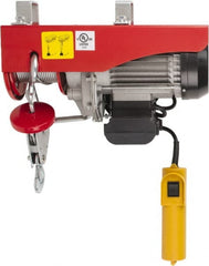 Value Collection - 440/880 Lb Capacity, 33/16 FPM Lift Speed, 110 Volt, Mini Electric Hoist - 38' Max Lift - Exact Tooling