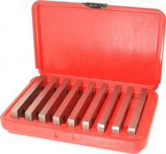 SPI - 18 Piece, 6 Inch Long Parallel Set - 1-3/4 Inch High, 1/4 to 1/4 Inch Thick, 52-58 RC Hardness, Sold as 9 Pair - Exact Tooling