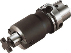 Seco - HSK63A Taper Shank 22mm Pilot Diam Shell Mill Holder - 1.968" Flange to Nose End Projection, 1.889" Nose Diam, Through-Spindle Coolant - Exact Tooling