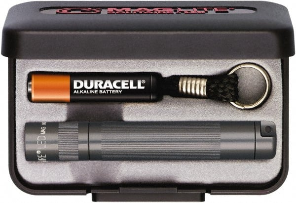 Mag-Lite - Clear LED Bulb, 47 Lumens, Mini Flashlight - Gray Aluminum Body, 1 AAA Alkaline Battery Included - Exact Tooling