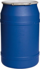 Eagle - 55 Gallon Blue Cylindrical Polyethylene Open Head Drum - 36-3/8" High x 23" Diam - Exact Tooling