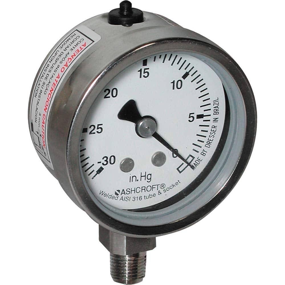 Welch - Air Compressor & Vacuum Pump Accessories; Type: Analog Vacuum Gauge ; For Use With: Welch-lmvac Vacuum Systems - Exact Tooling