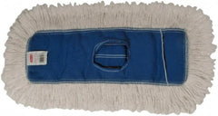 Rubbermaid - 24" Long x 5" Wide Cotton Dust Mop Head - Envelope Connection, White, Cut-End Head, Launderable - Exact Tooling