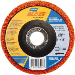 Norton - 5" Extra Coarse Grade Aluminum Oxide Deburring Disc - 7/8" Center Hole, Arbor Connection - Exact Tooling