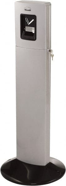 Rubbermaid - 1.6 Gal Metal Cigarette & Cigar Receptacle - 42.8" High - Exact Tooling