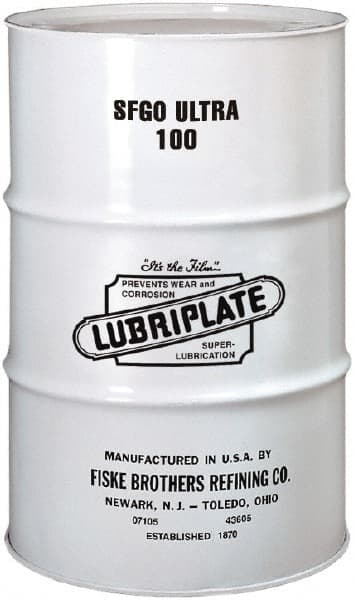 Lubriplate - 55 Gal Drum, ISO 100, SAE 40, Air Compressor Oil - 7°F to 385°, 556 Viscosity (SUS) at 100°F, 77 Viscosity (SUS) at 210°F - Exact Tooling
