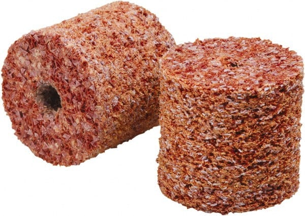 3M - 2" Diam, 1/4" Face Width, 1/4" Center Hole, Coarse Grade, Ceramic Deburring Wheel - Unitized, Hard Density 7 Grade - Exact Tooling