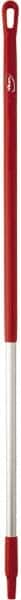 Vikan - 51 x 1-1/4" Aluminum Squeegee Handle - European Threaded Connection, Red - Exact Tooling