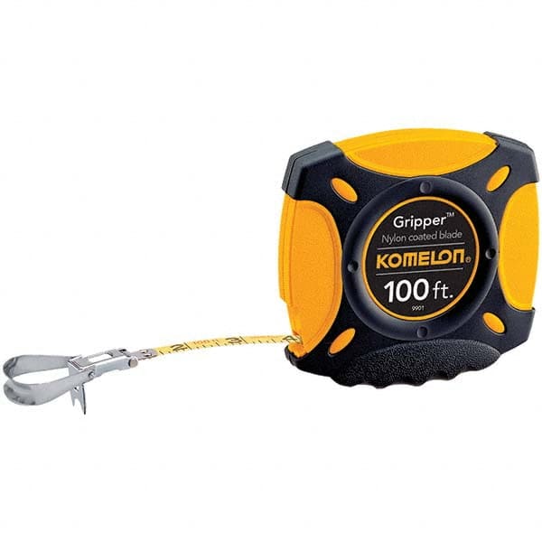 Komelon - 100' x 3/8" Yellow Blade Tape Measure - Exact Tooling