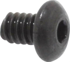 Value Collection - #2-56 UNC Hex Socket Drive, Button Screw - Alloy Steel, Black Oxide Finish, Fully Threaded, 1/8" Length Under Head - Exact Tooling