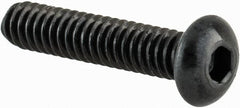 Value Collection - #3-48 UNC Hex Socket Drive, Button Screw - Alloy Steel, Black Oxide Finish, Fully Threaded, 1/2" Length Under Head - Exact Tooling