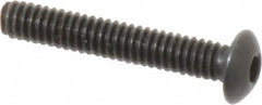 Value Collection - #5-40 UNC Hex Socket Drive, Button Screw - Alloy Steel, Black Oxide Finish, Fully Threaded, 3/4" Length Under Head - Exact Tooling