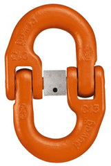 Pewag - G80 Grade Dacromet Alloy Steel Non-Removable Coupling Link - 1/2" Diameter, 15,000 Lb Load Limit - Exact Tooling