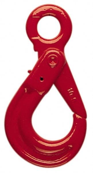 Pewag - 18,100 Lb Capacity, Chain Grade 80, Alloy Steel Eye Hook - 2.64" Hook Throat, 10" Reach, 1-31/32" Eye ID, 5/8" Chain Diam, Dacromet - Exact Tooling