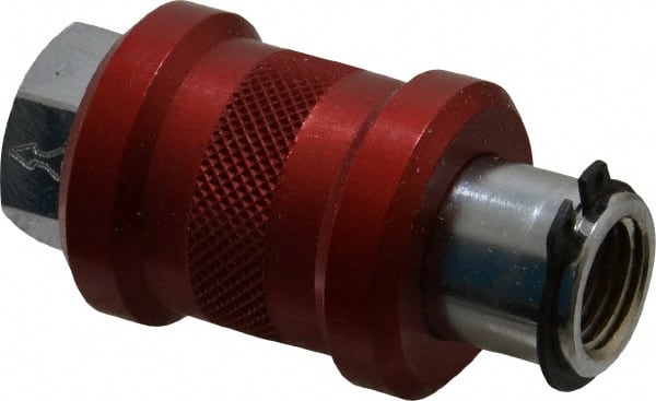 Legris - 1/4" Pipe, FNPT x FNPT, Nickel Plated Brass Standard Slide Valve - 230 Max psi, Anodized Aluminum Sleeve - Exact Tooling