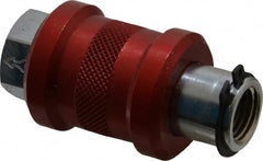 Legris - 1/4" Pipe, FNPT x FNPT, Nickel Plated Brass Standard Slide Valve - 230 Max psi, Anodized Aluminum Sleeve - Exact Tooling