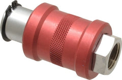 Legris - 3/8" Pipe, FNPT x FNPT, Nickel Plated Brass Standard Slide Valve - 230 Max psi, Anodized Aluminum Sleeve - Exact Tooling