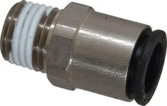 Legris - 10mm Outside Diam, 1/4 NPT, Nickel Plated Brass Push-to-Connect Tube Male Connector - 290 Max psi, Tube to Male NPT Connection, Buna Nitrile O-Ring - Exact Tooling