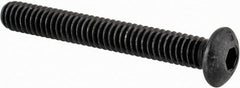 Value Collection - #5-40 UNC Hex Socket Drive, Button Screw - Alloy Steel, Black Oxide Finish, Fully Threaded, 1" Length Under Head - Exact Tooling