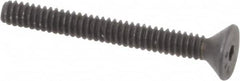 Value Collection - #4-40 UNC Hex Socket Drive, 82° Flat Screw - Alloy Steel, Black Oxide Finish, Fully Threaded, 1" OAL - Exact Tooling
