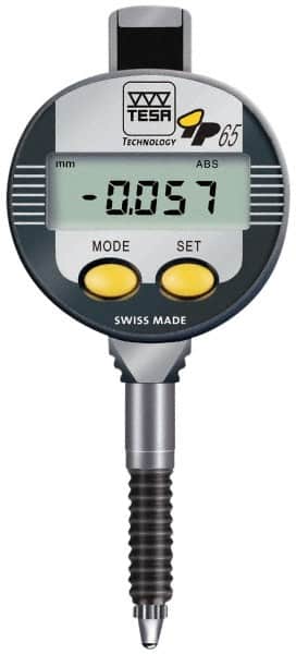 TESA Brown & Sharpe - 0 to 12.5mm Range, 0.0005" Graduation, Electronic Drop Indicator - Accurate to 20µ, English & Metric System, Digital Display - Exact Tooling