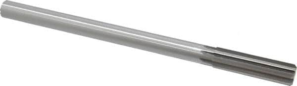 Made in USA - 0.627" High Speed Steel 8 Flute Chucking Reamer - Straight Flute, 0.5615" Straight Shank, 2-1/4" Flute Length, 9" OAL - Exact Tooling
