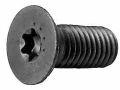 Camcar - 1/4-20 UNC Torx Plus Drive, 82° Flat Screw - Alloy Steel, Black Oxide Finish, Fully Threaded, 1-1/2" OAL - Exact Tooling