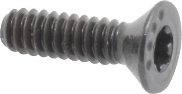 Camcar - #6-32 UNC Torx Plus Drive, 82° Flat Screw - Alloy Steel, Black Oxide Finish, Fully Threaded, 1/2" OAL - Exact Tooling