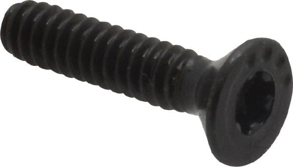 Camcar - #6-32 UNC Torx Plus Drive, 82° Flat Screw - Alloy Steel, Black Oxide Finish, Fully Threaded, 5/8" OAL - Exact Tooling
