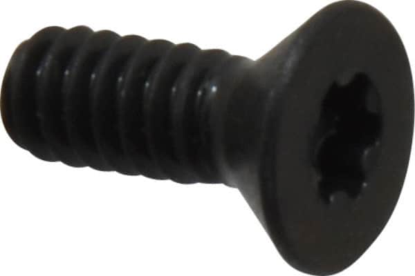 Camcar - #10-24 UNC Torx Plus Drive, 82° Flat Screw - Alloy Steel, Black Oxide Finish, Fully Threaded, 1/2" OAL - Exact Tooling